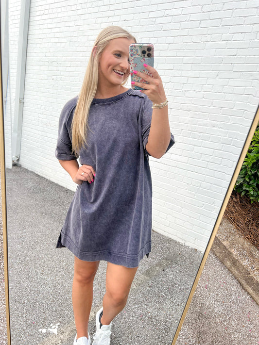 Nora Tshirt Dress - Navy