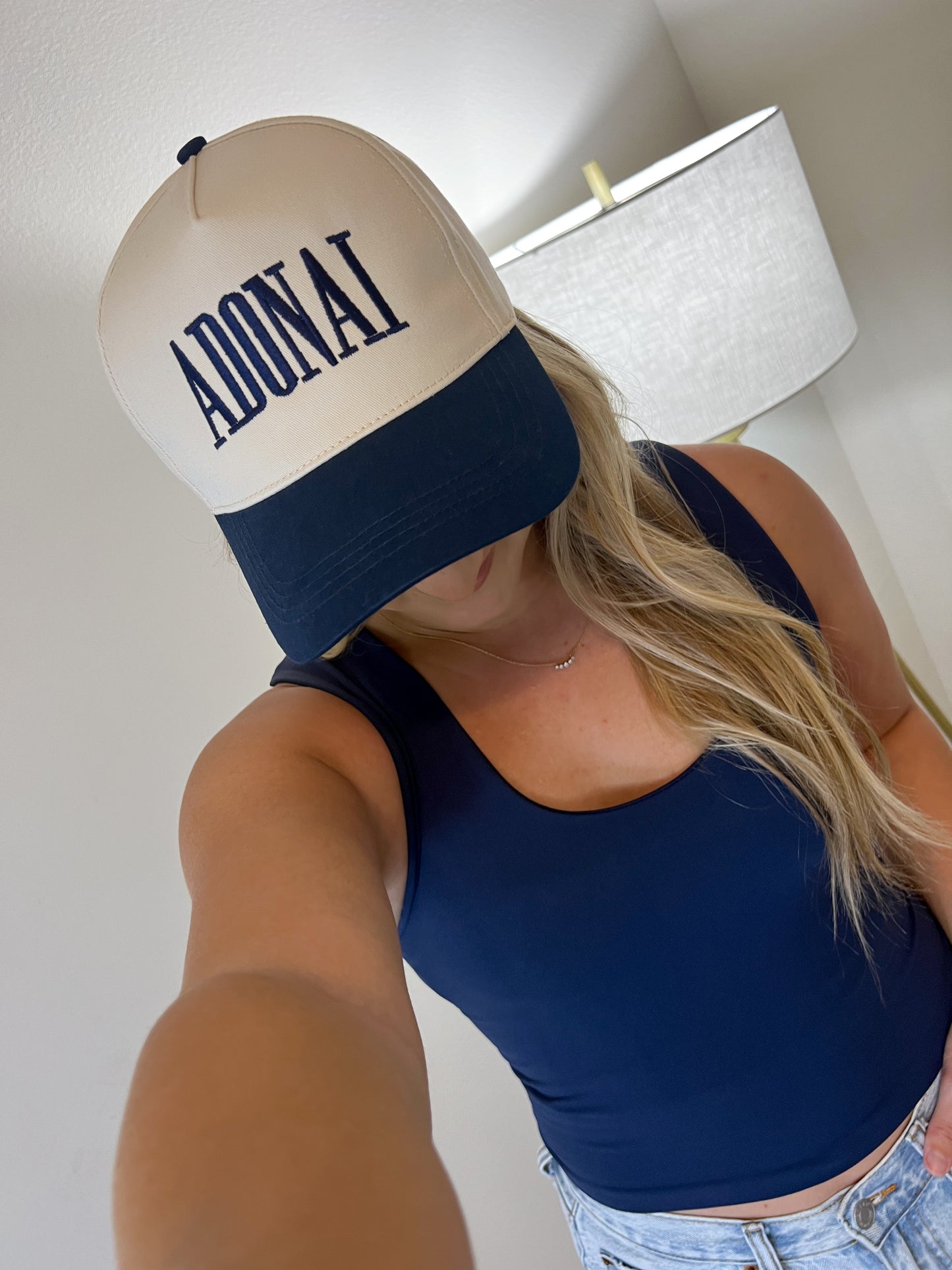 Adonai Trucker Hat - Navy