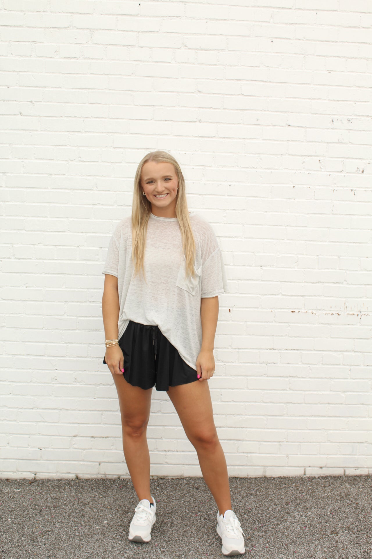 Oversized Boyfriend Tee - Lt Cement