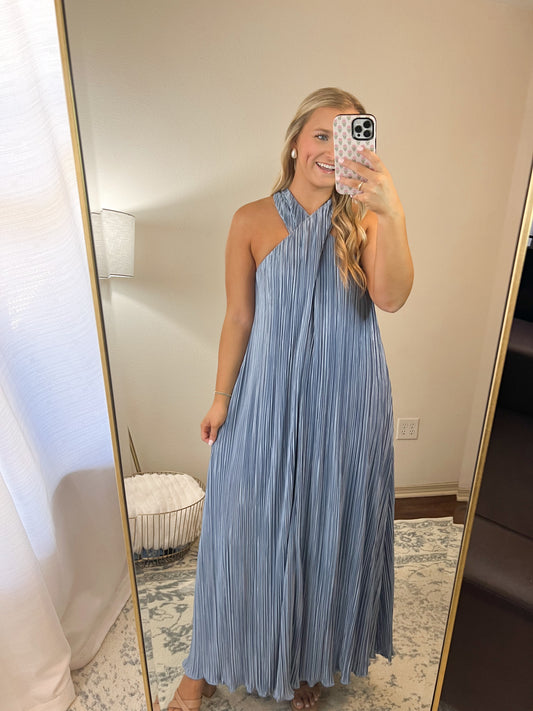 Layla Maxi Dress - Dusty Blue