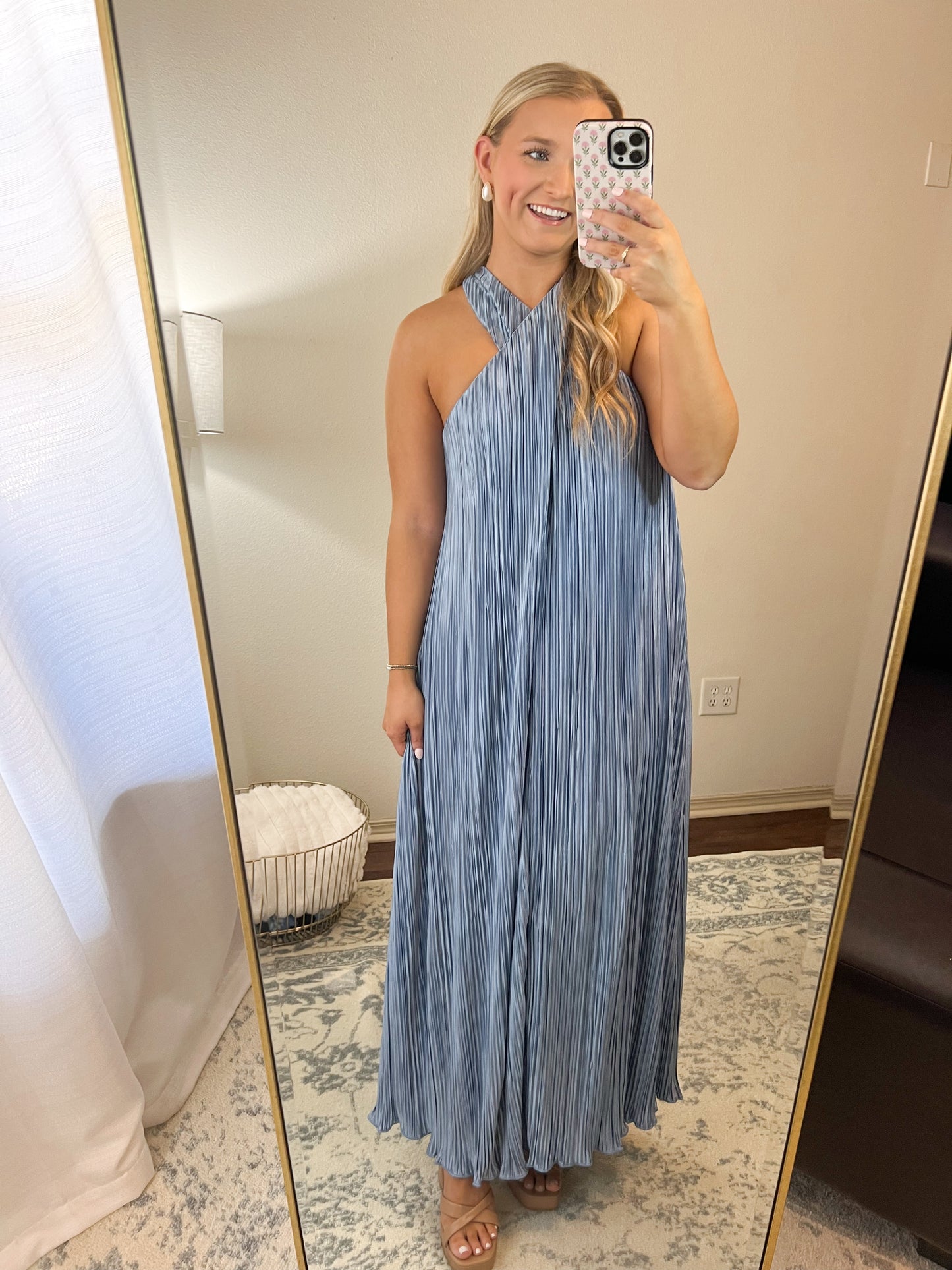 Layla Maxi Dress - Dusty Blue