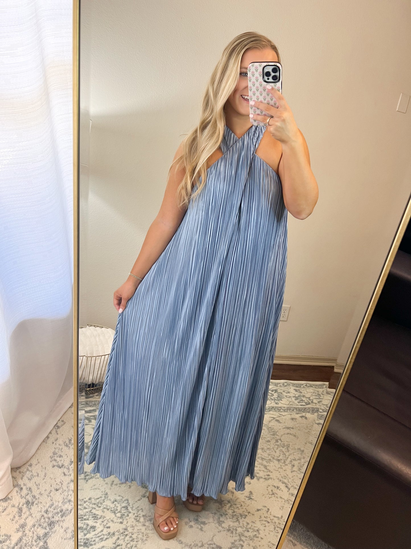 Layla Maxi Dress - Dusty Blue