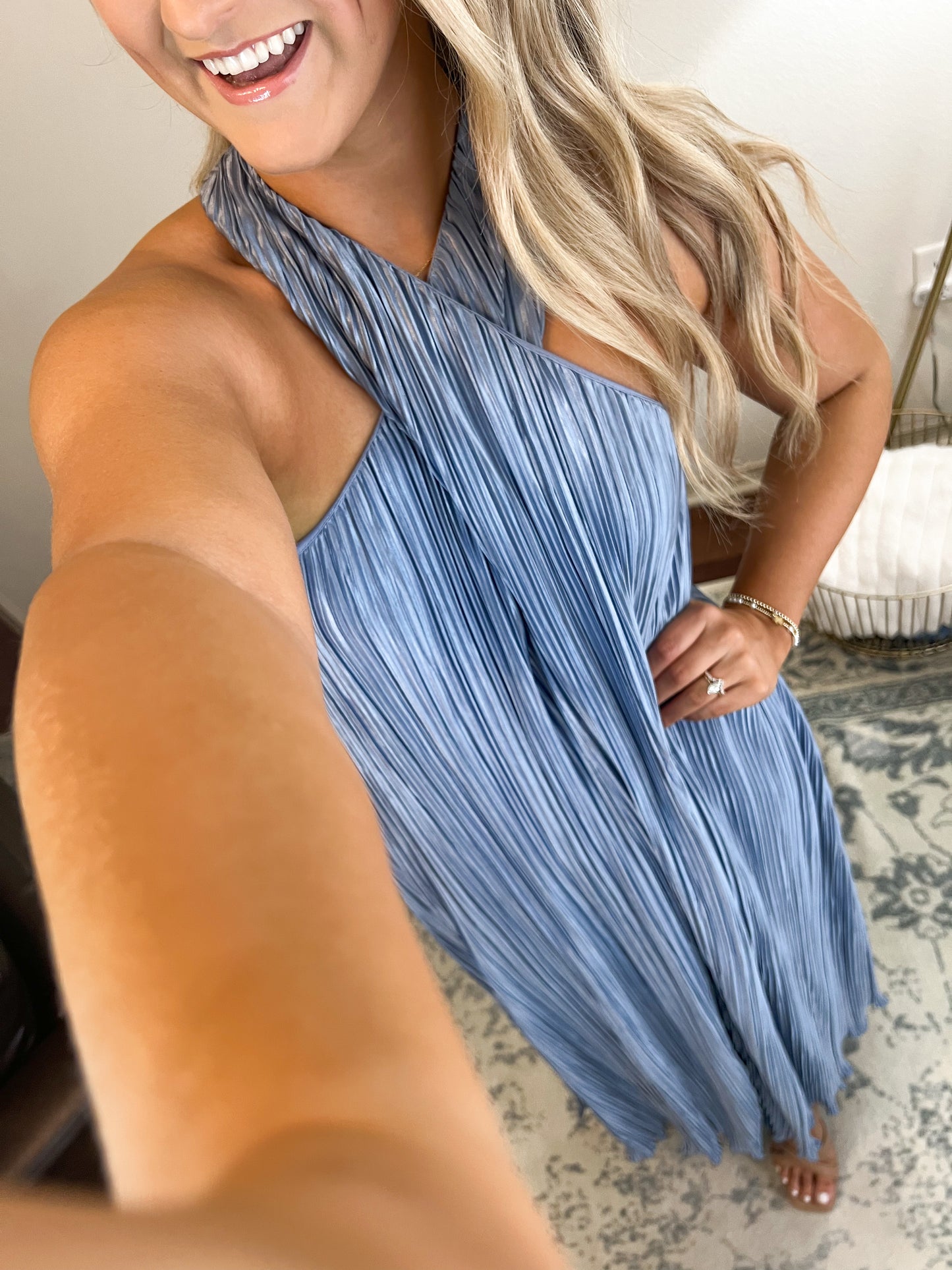 Layla Maxi Dress - Dusty Blue